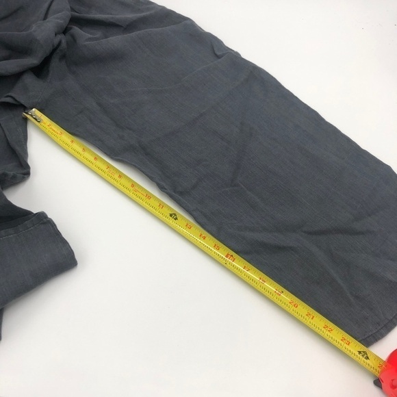 Flax wide leg gray linen pants Sz S - Picture 5 of 5